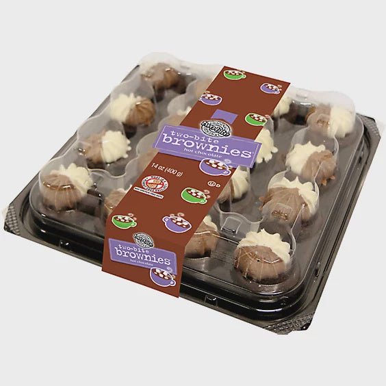 2 Bite Hot Chocolate Brownie Platter 14oz