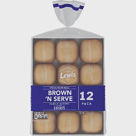 Lewis Brown & Serve Rolls 12ct