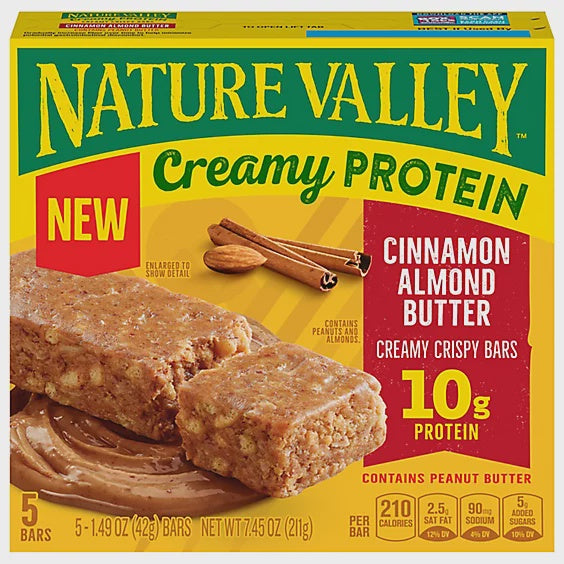 Nature Valley Creamy Protein Bars Cinnamon Almond Butter 5ct