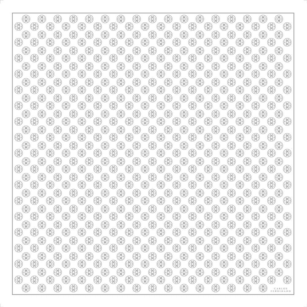 Carlos Ferdinand Fringed Monogram White