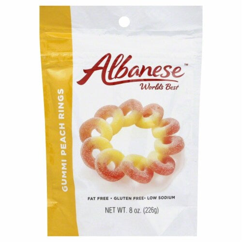 Albanese Gummi Peach Rings 8oz