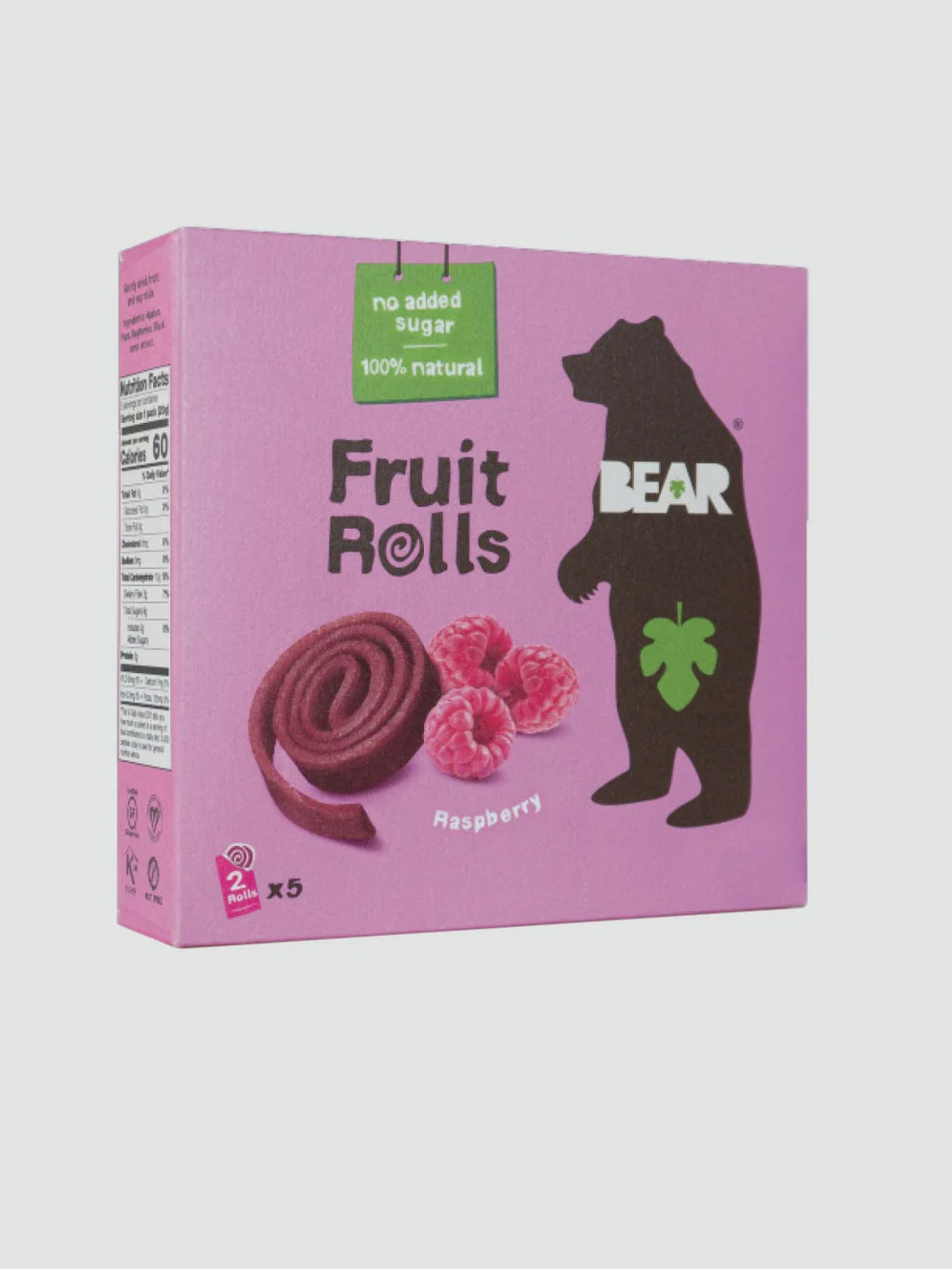 Bear Fruit Rolls Raspberry 5pk