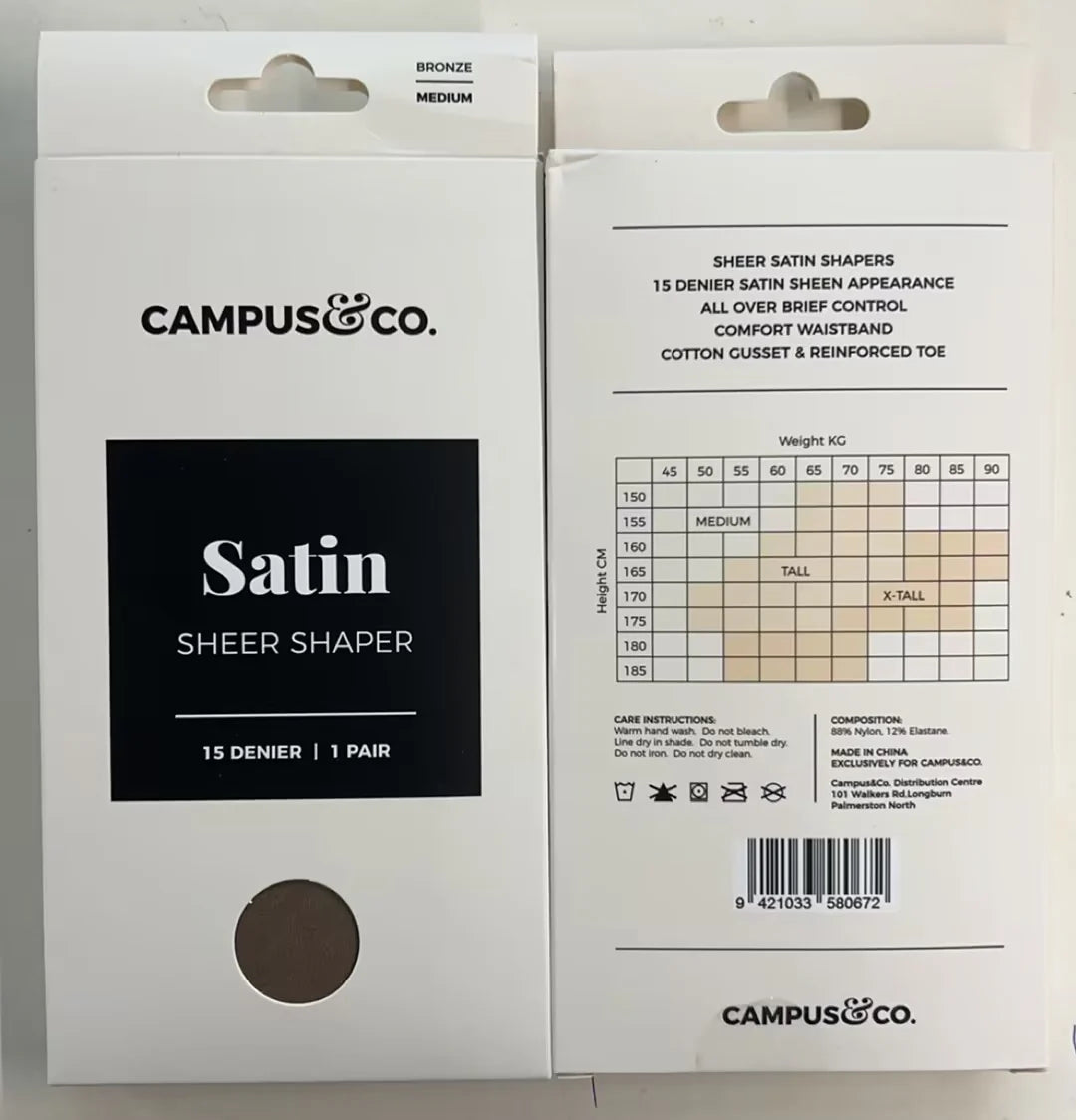 Campus&Co Satin Sheer Shaper Stockings ( 1 pair)