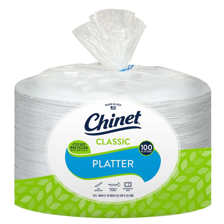 Chinet Classic Paper Platter 100ct