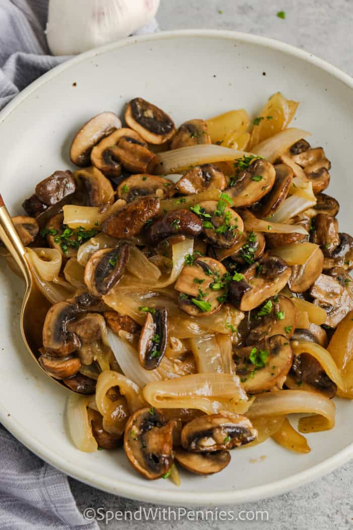 Cooked Mushrooms & Onions