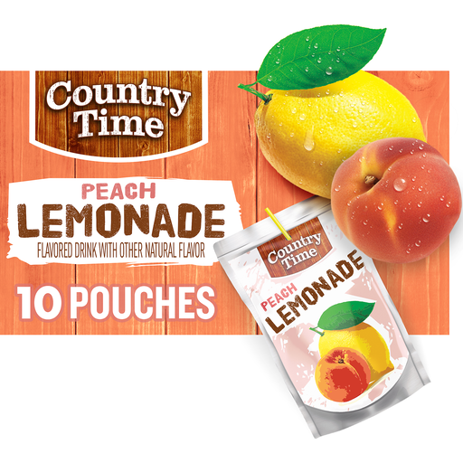 Country Time Peach Lemonade Pouches 10ct