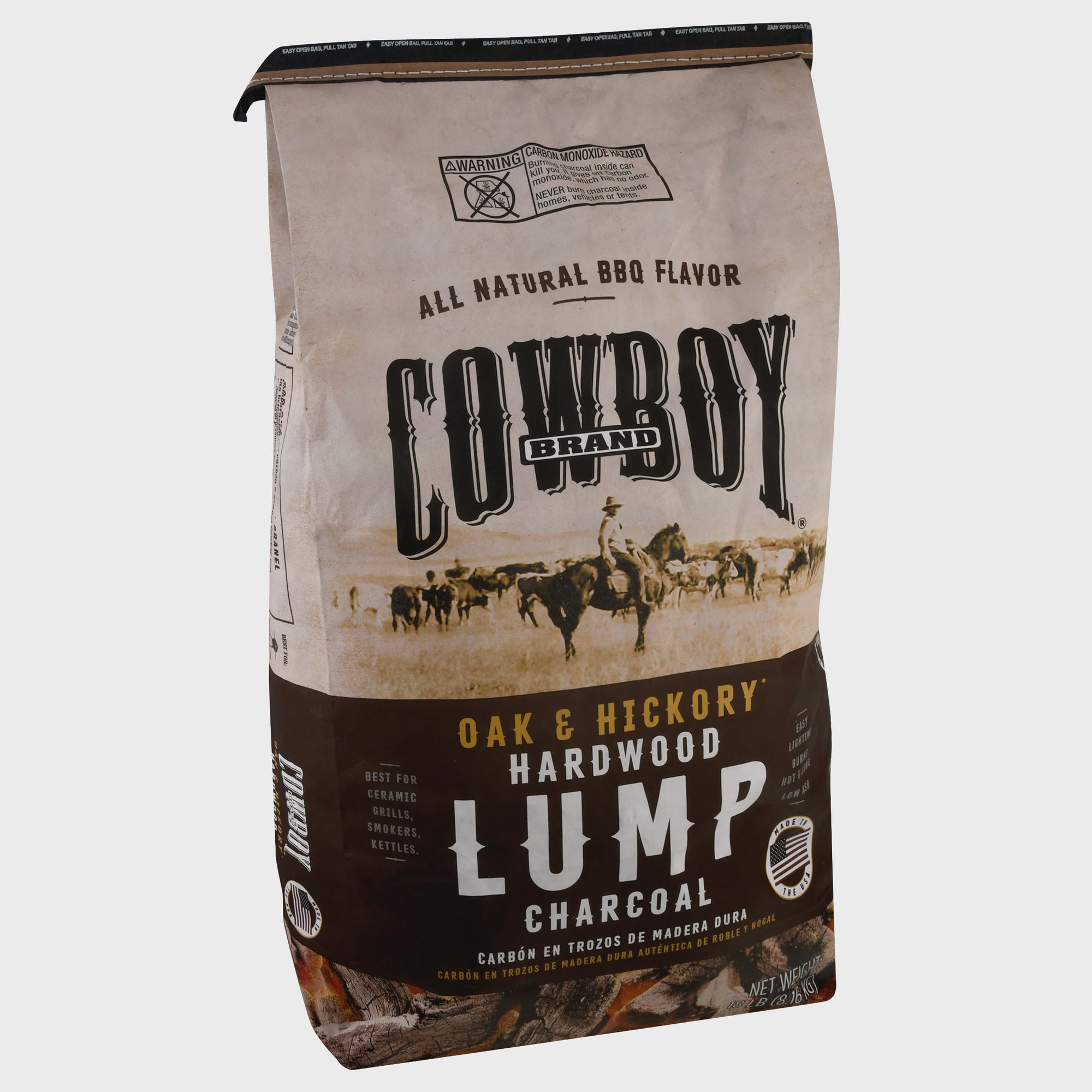 Cowboy Oak Hickory Lump Charcoal 18lb