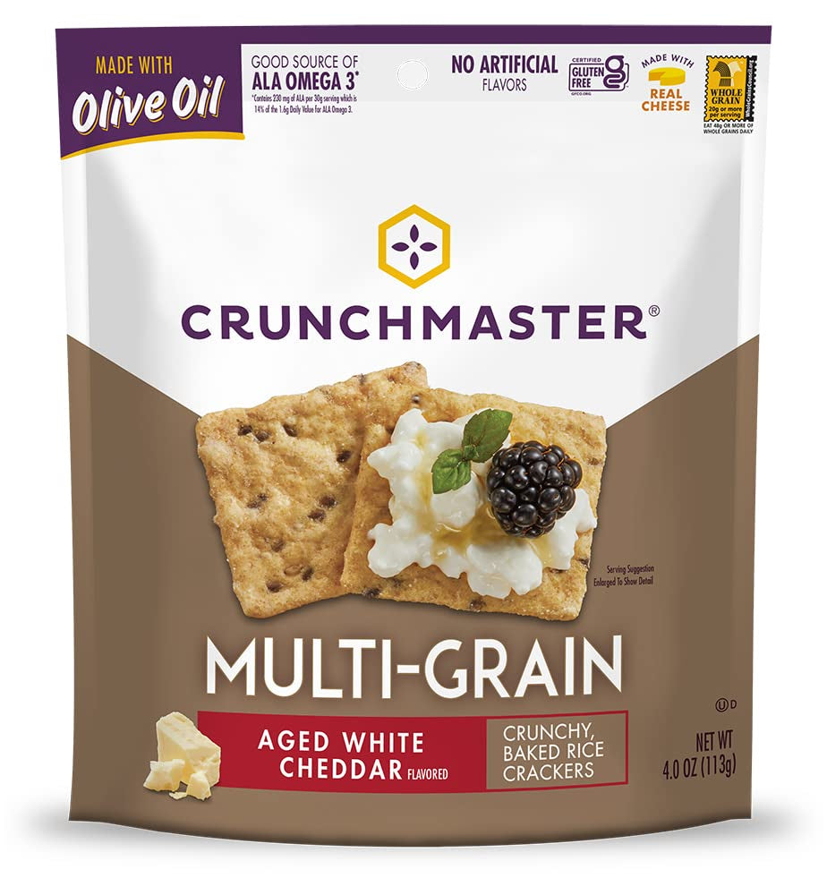 Crunchmaster Multigrain Aged Cheddar Cracker 4oz