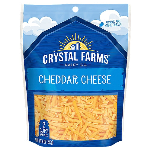 Crystal Farms Shredded Cheddar Cheese 8oz