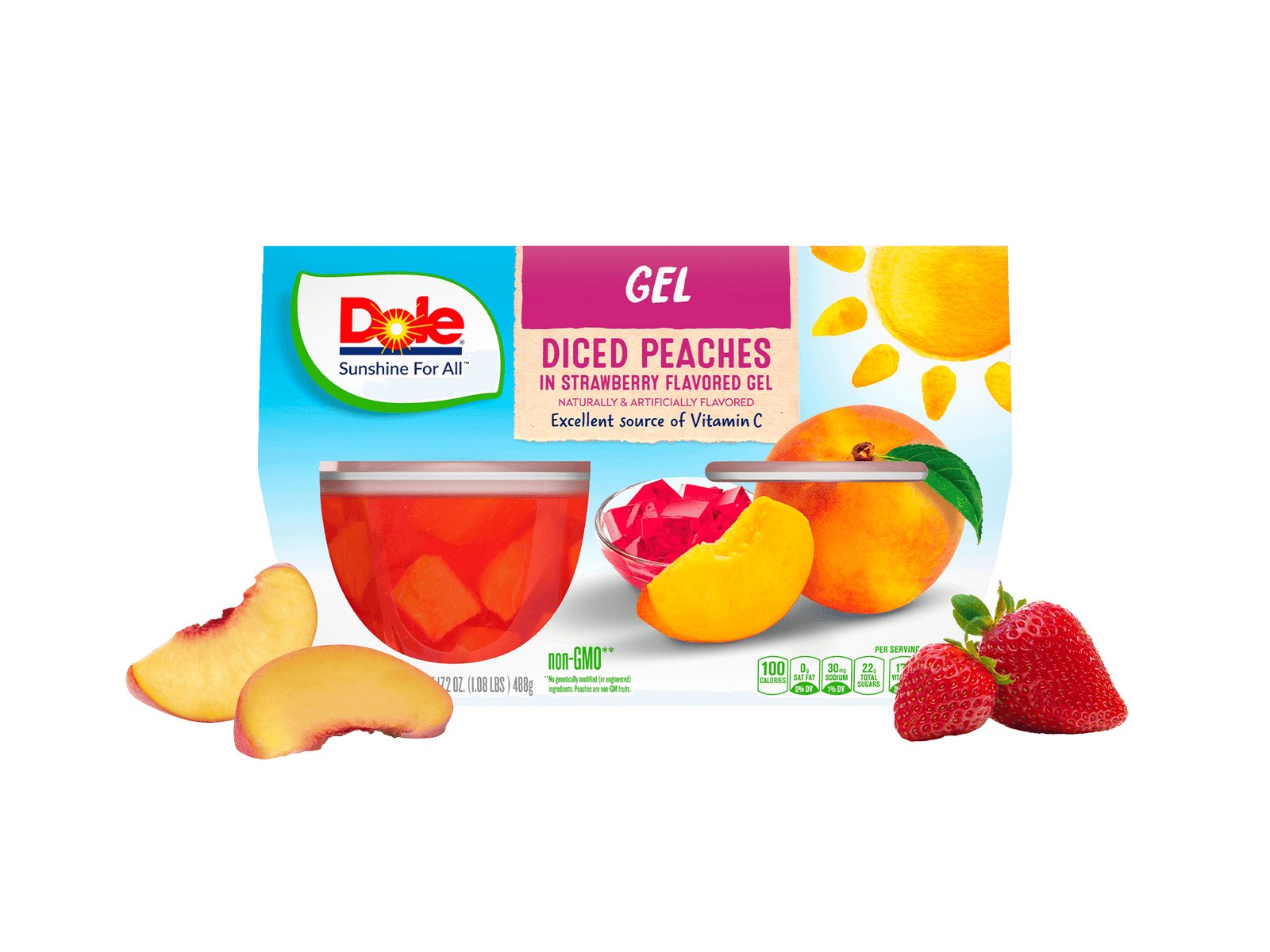 Dole Fruit & Gel Peach/Strawberry
