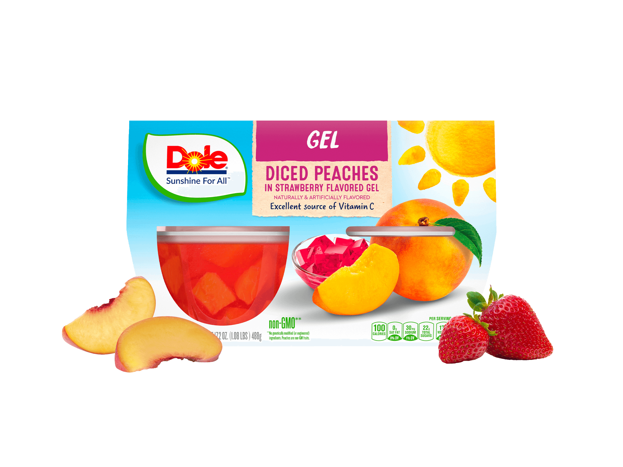 Dole Fruit & Gel Peach/Strawberry