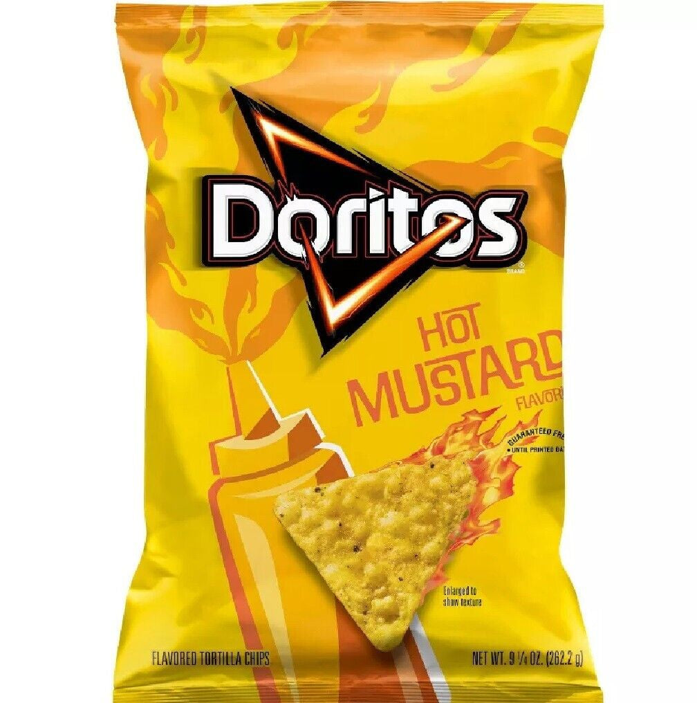 Doritos Hot Mustard Tortilla Chips 9.25 oz.