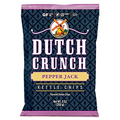 Dutch Crunch Pepper Jack kettle Chips 9 oz.