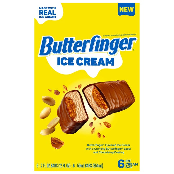 Butterfinger Ice Cream Bar 6ct