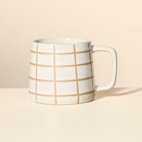 H&H Checked Stoneware Mug