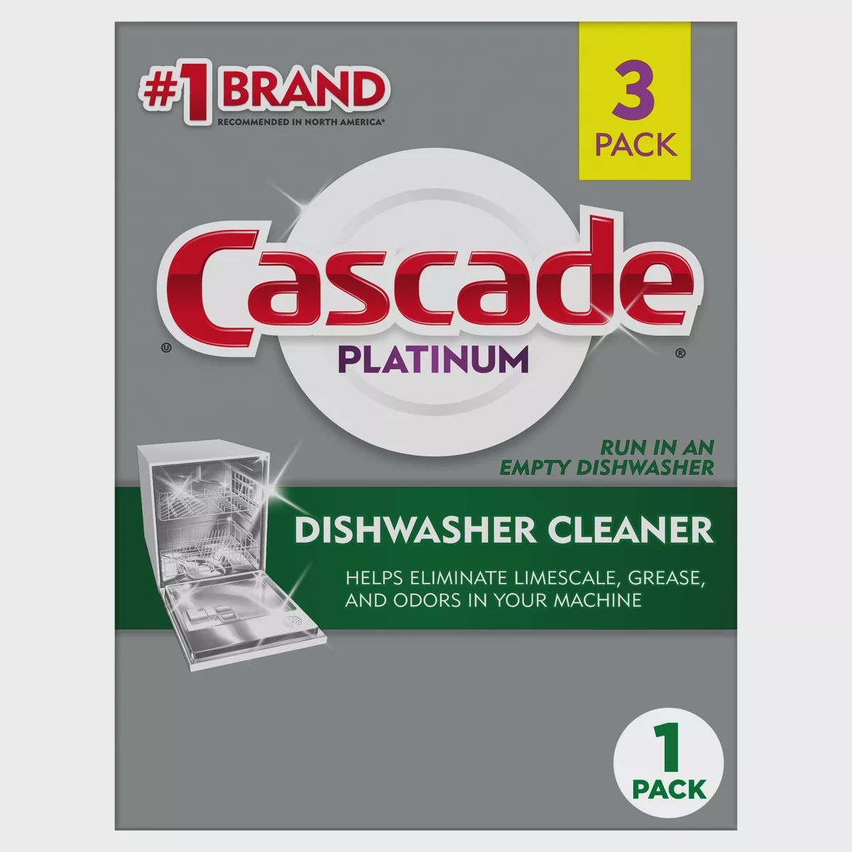 Cascade Dishwasher Cleaner 3 pack