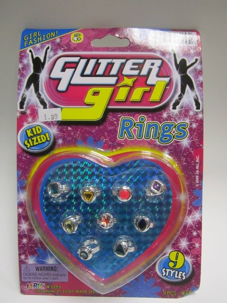 JA-RU Glitter Girl Rings 9 ct