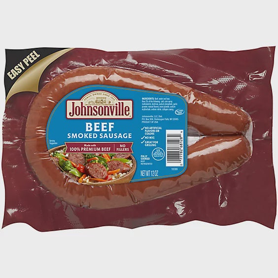 Johnsonville Smoked Beef Rope Sausage 12oz
