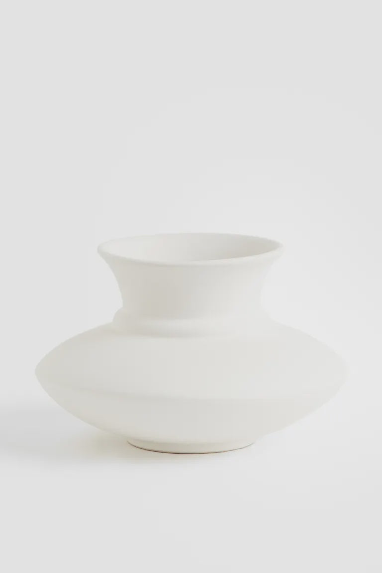 Low Stoneware Vase