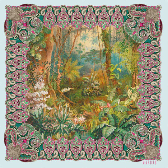 Marqhu Aiguillette Forest Green Scarf 90cm