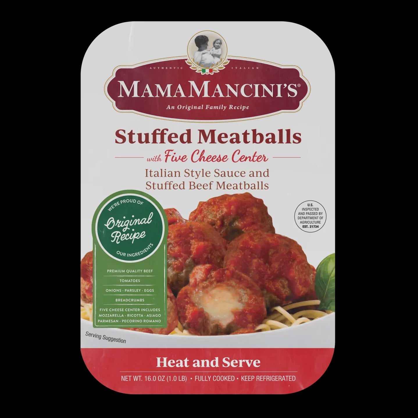 Mama Mancini's Spaghetti & Cheese Stuffed Meatballs 16oz