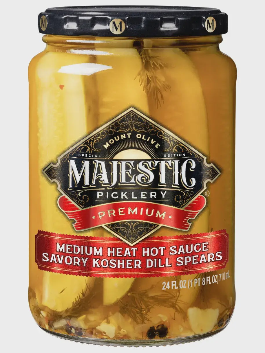 Mt Olive Hot Sauce Dill Pickle Spears 24oz