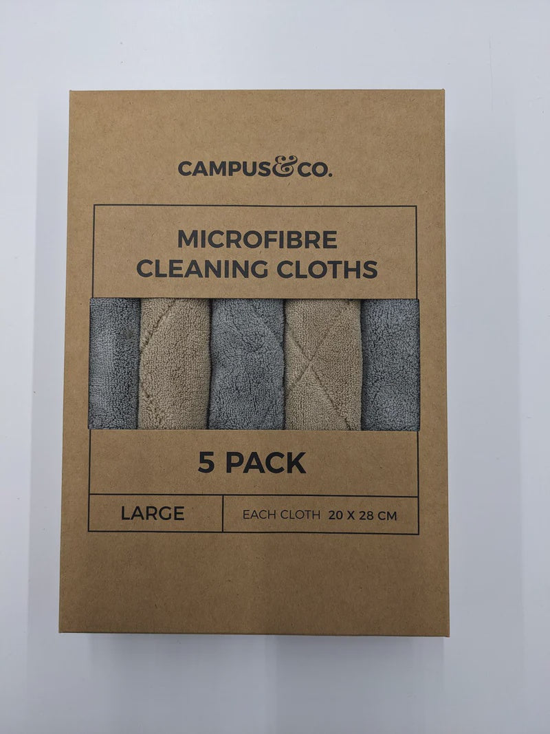 Campus&Co Microfibre Cleaning Cloth 5pk