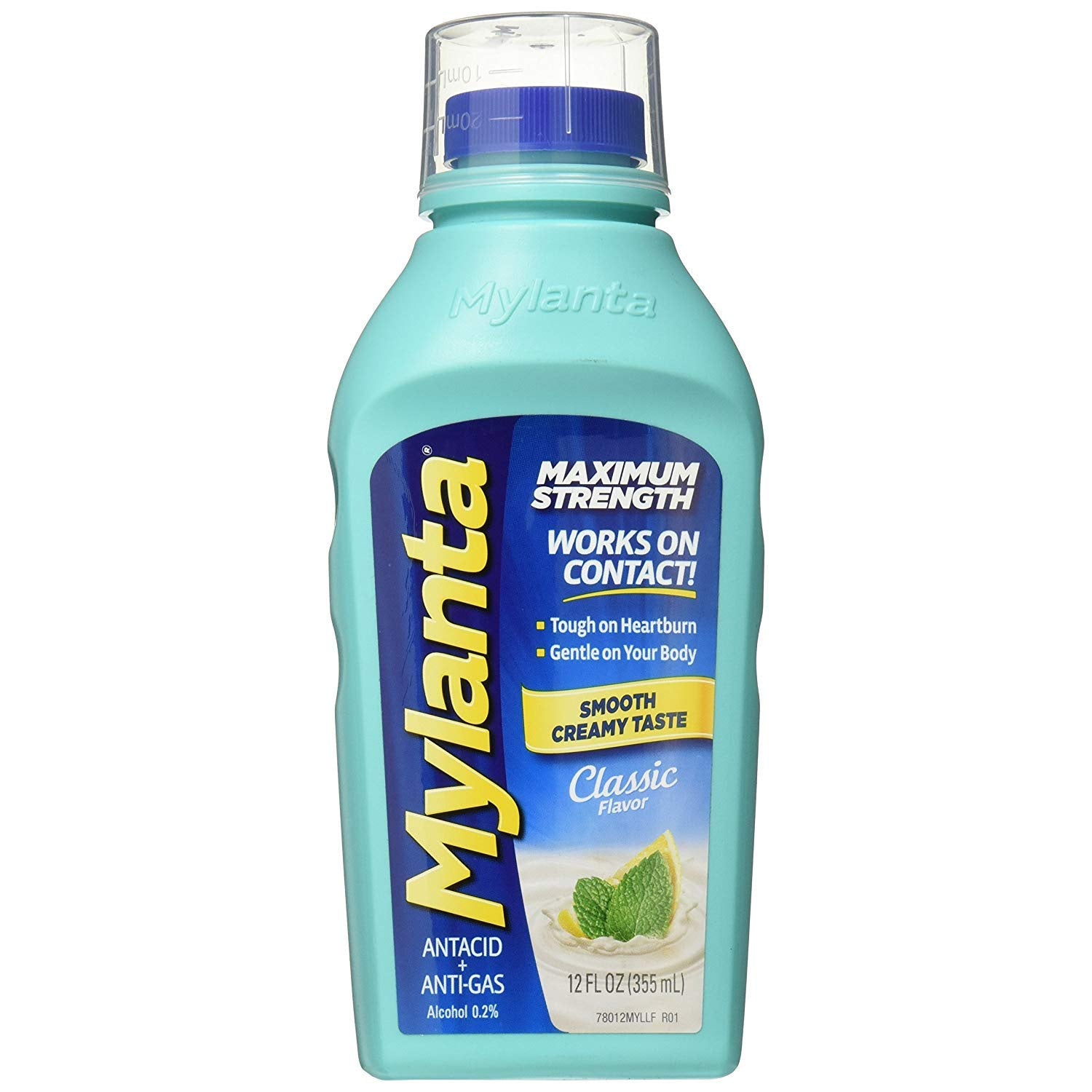 Mylanta Max Strength Antacid Anti Gas Classic Flavor 12oz