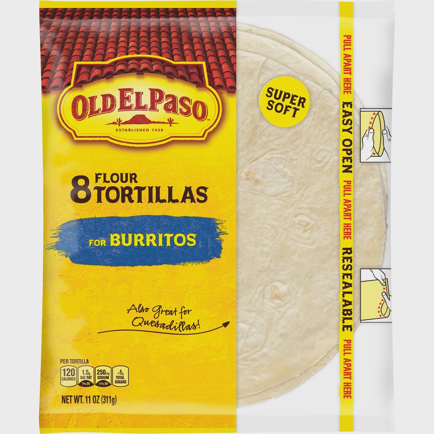 Old El Paso Flour Tortillas for Burritos 8ct