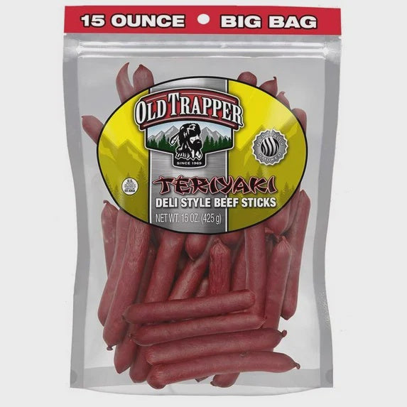 Old Trapper Deli Style Beef Sticks Teriyaki 15oz
