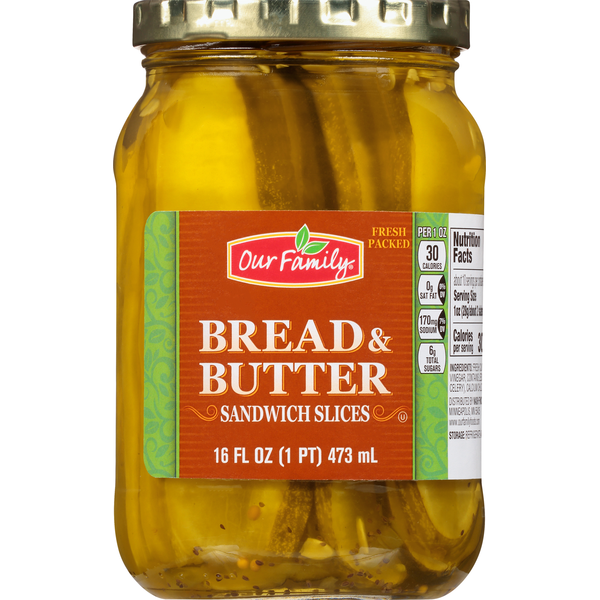 Our Family  Bread & Butter Sandwich Slices 16oz