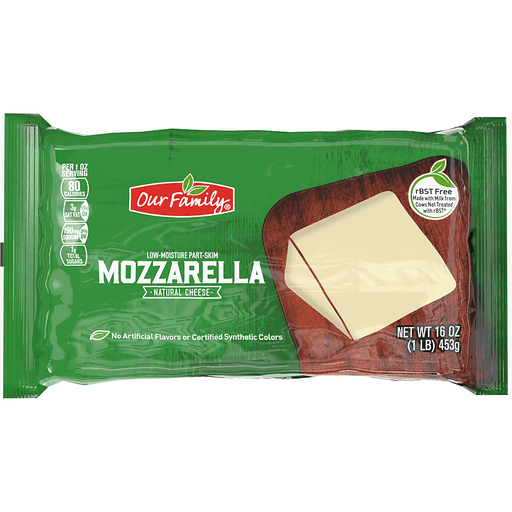 Our Family Cheese Block Mozzarella 16oz