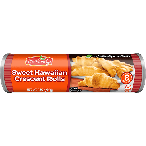 Our Family Hawaiian Crescent Roll 8oz