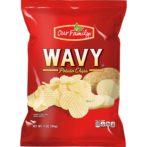 Our Family Wavy Potato Chips 13oz