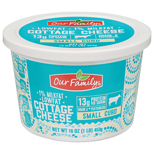 Our Family Cottage Cheese 1% Small Curd 16oz