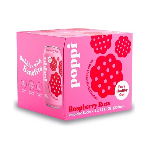 Poppi Prebiotic Soda Raspberry Rose 12oz