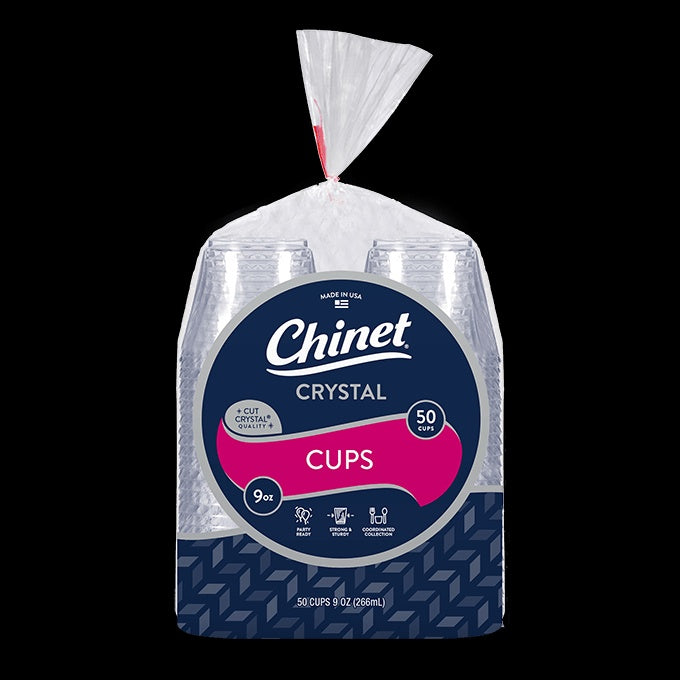 Chinet Crystal Plastic cup 9oz 50ct