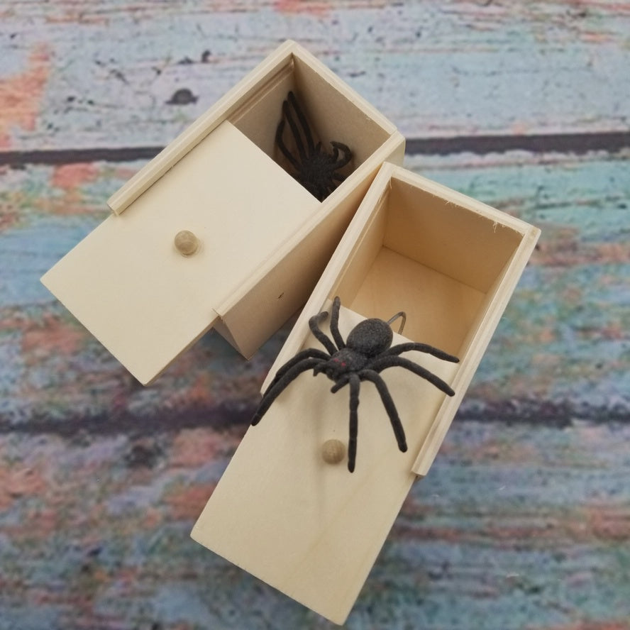 Scared Spider Wooden Box