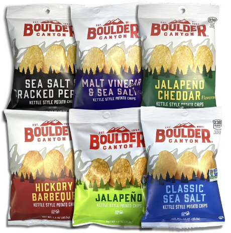 Boulder Potato Chips Variety Pack 6 Pack