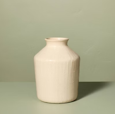 H&H Cream Ceramic Vase Medium