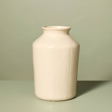 H&H Cream Ceramic Vase Large