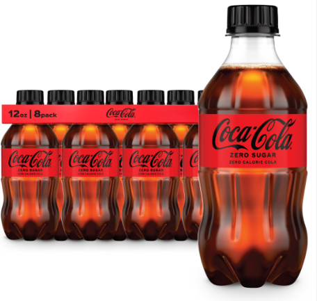 Coke Zero 12oz Bottles 8 pack