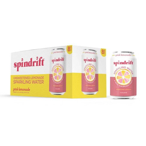 Spindrift Pink Lemonade Sparkling Water 8pk