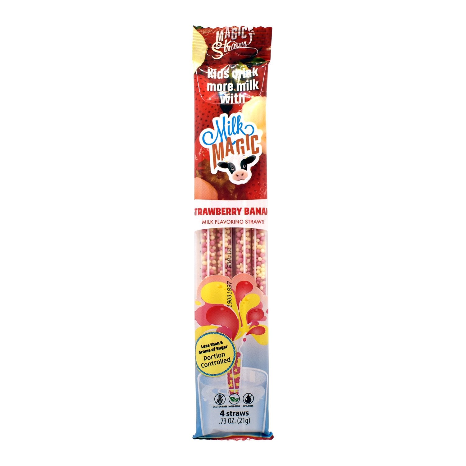 Magic Milk Straws Strawberry Banana