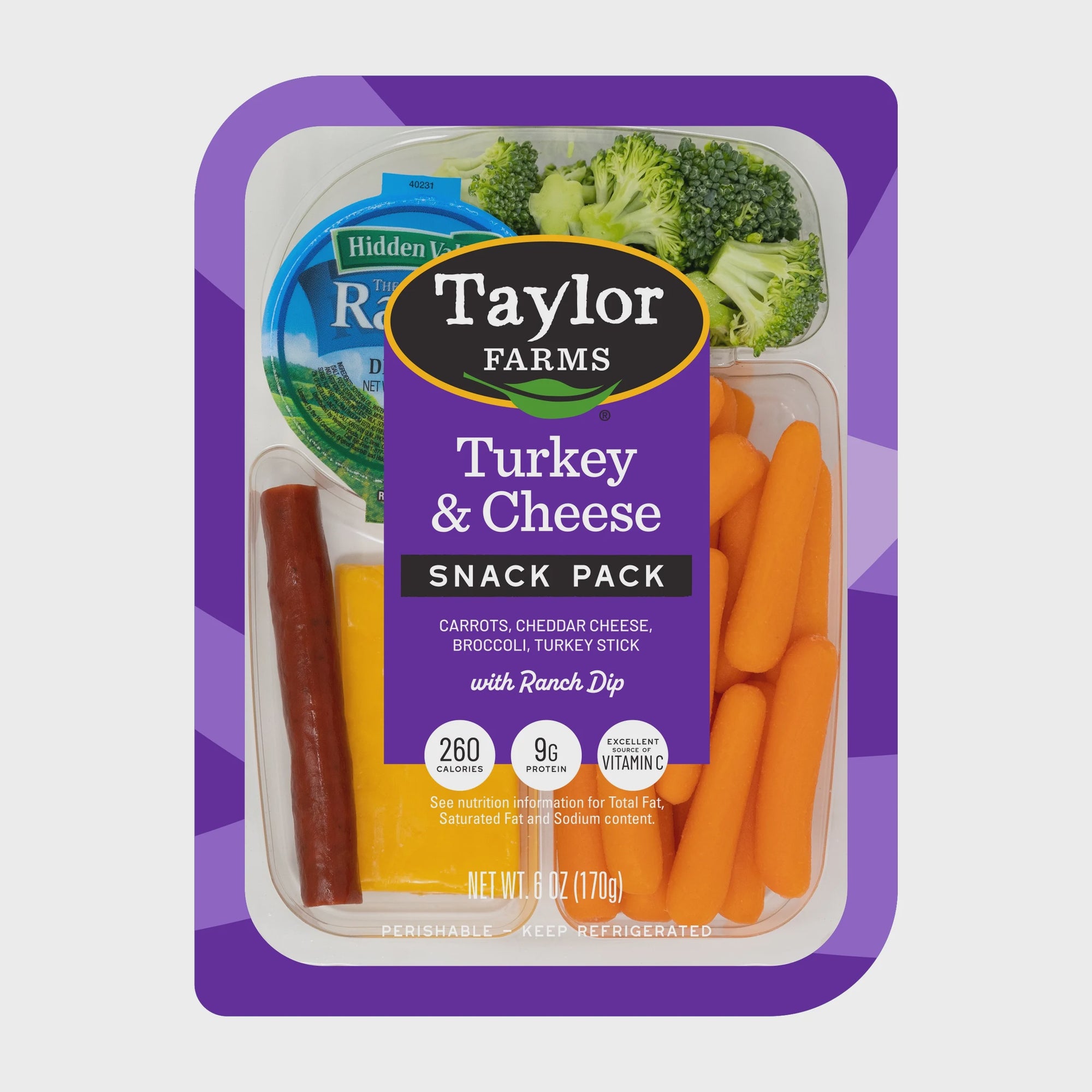 Taylor Farms Turkey & Cheese Snack Pack 6oz