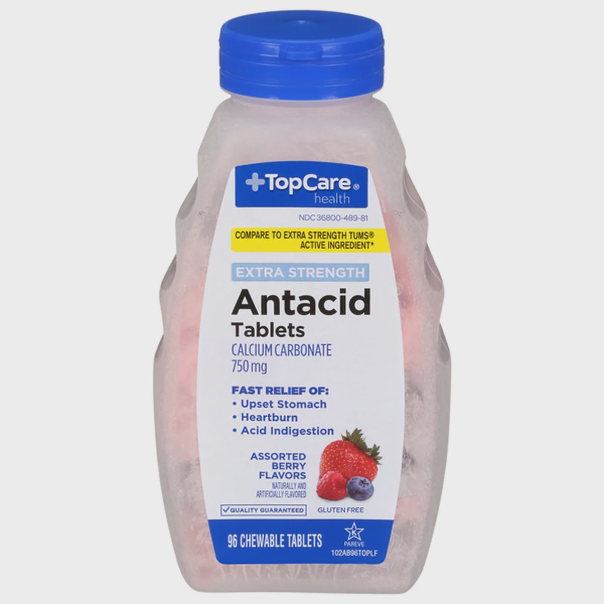 TopCare Extra Strength Antacid Berry Flavored 96ct