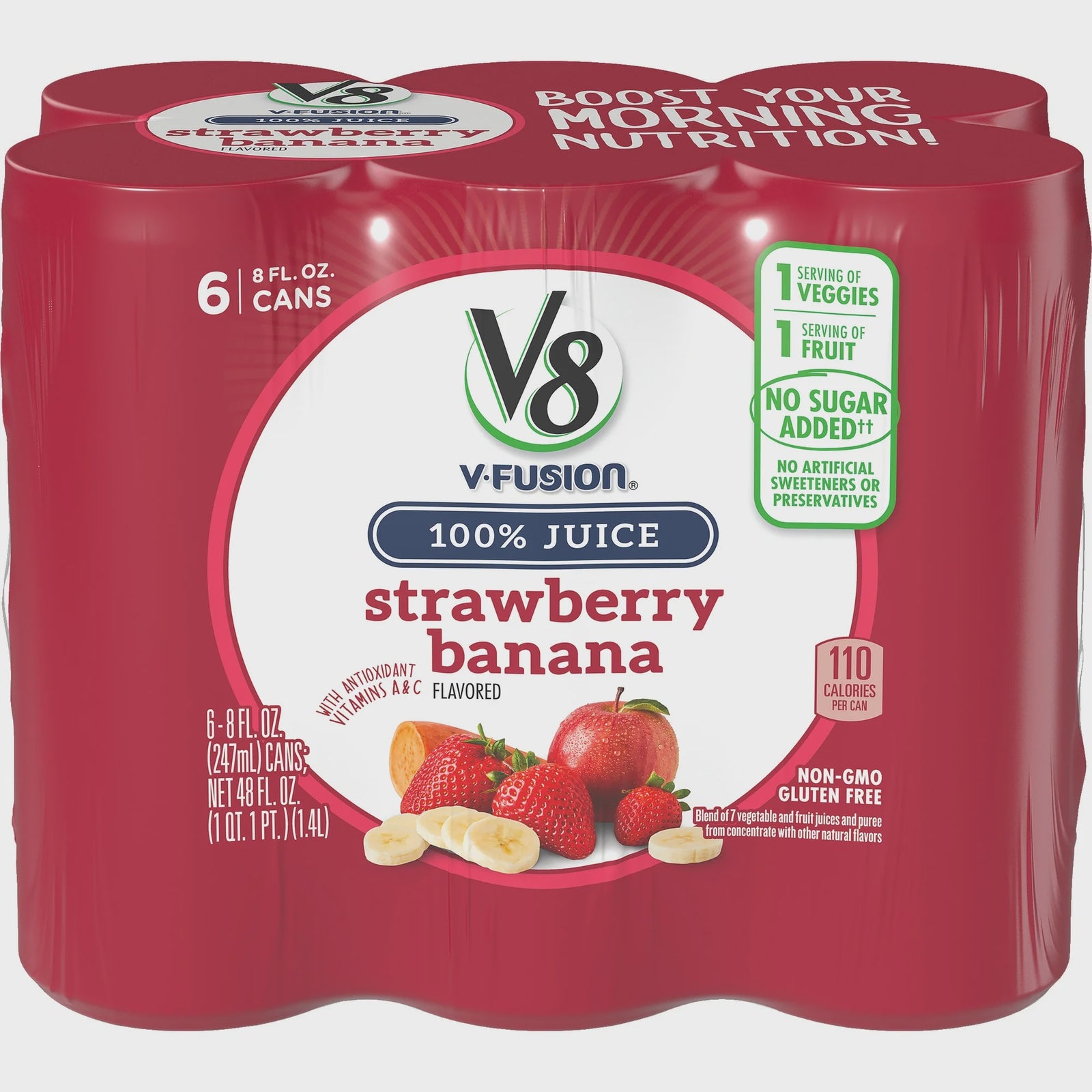 V8 Strawberry Banana 8oz-6pk