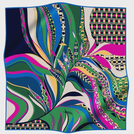 Vissona Branching Out Emerald Scarf 90cm