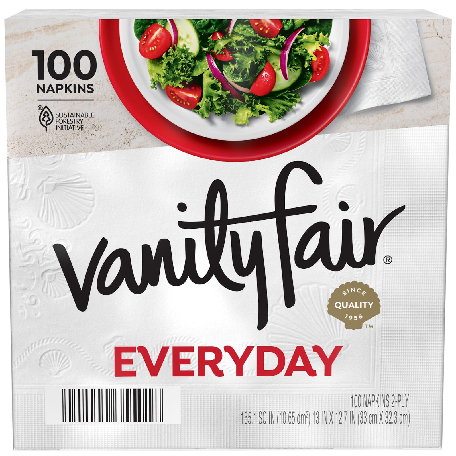 Vanity Fair Everyday Casual Napkins 100ct