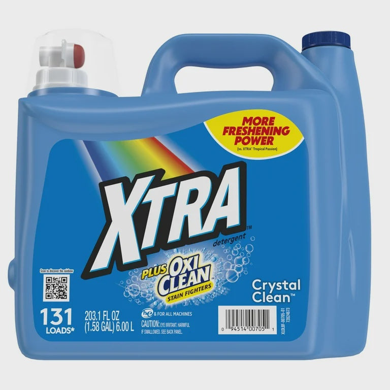 Xtra Liquid Laundry Detergent Plus Oxi Clean 203oz